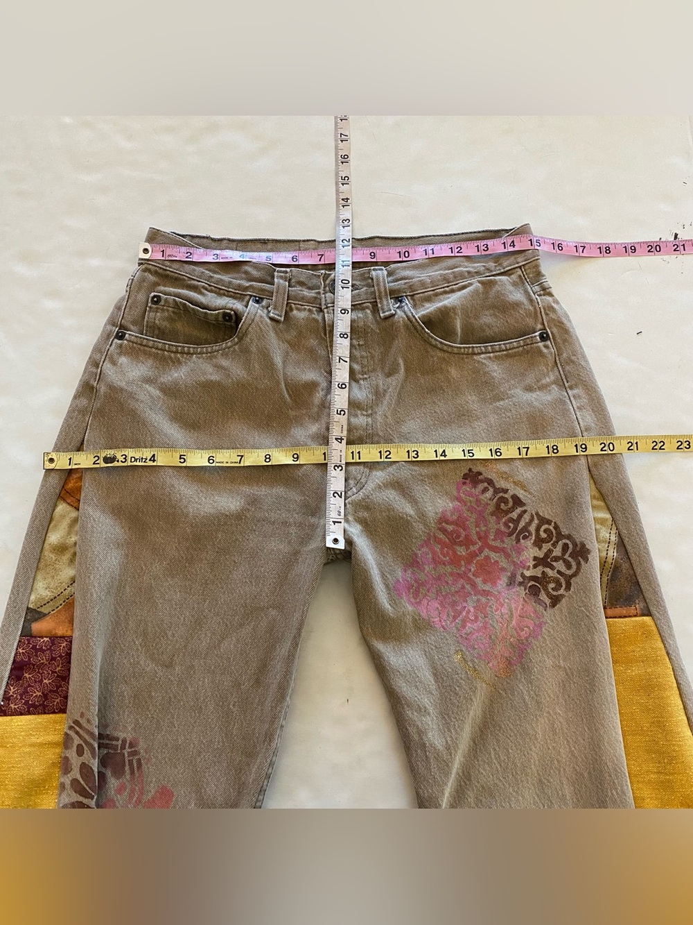 Vintage Levi’s 501 Custom Jeans OOAK Waist 29 Womens size 8 Medium Levis Denim - Picture 4 of 16